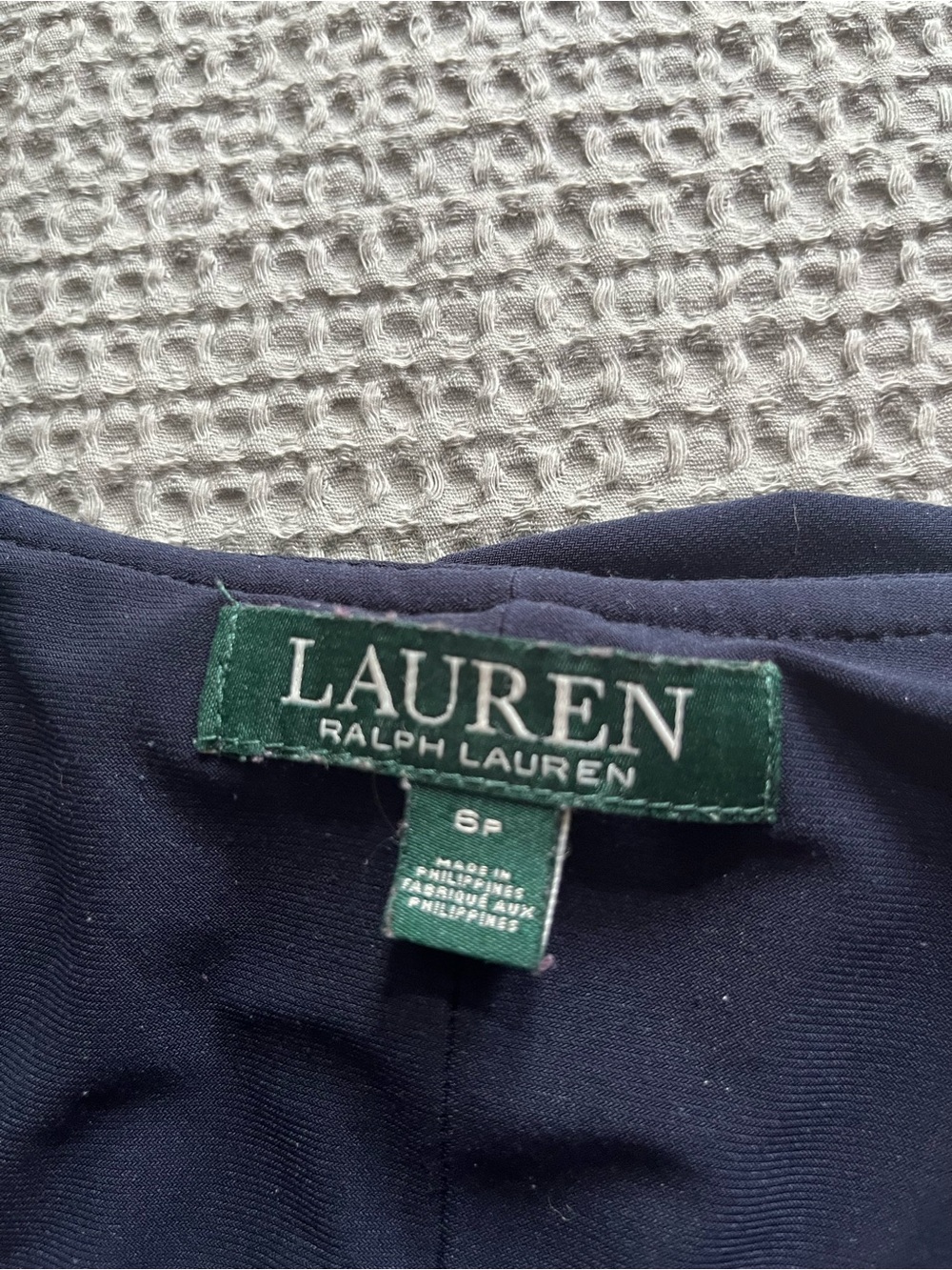 Ralph Lauren Navy Ruffle V‑Neck Long Sleeve Sheath Dress- Ms. Ralph to you :) - Picture 2 of 6